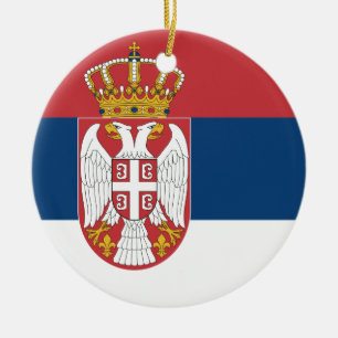 Ornamento De Cerâmica Bandeira de Serbia