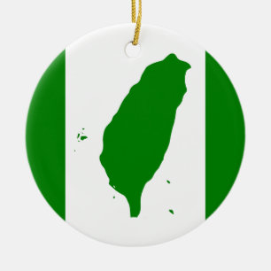 Ornamento De Cerâmica Bandeira de Taiwan