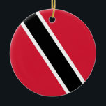 Ornamento De Cerâmica Bandeira de Trinidad e Tobago<br><div class="desc">Bandeira de Trinidad e Tobago</div>