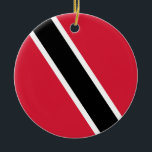 Ornamento De Cerâmica Bandeira de Trinidad e Tobago<br><div class="desc">Bandeira de Trinidad e Tobago</div>