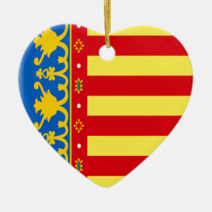 Ornamento De Cerâmica Bandeira de Valência (espanha)