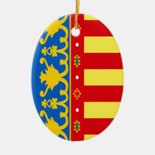 Ornamento De Cerâmica Bandeira de Valência (espanha)