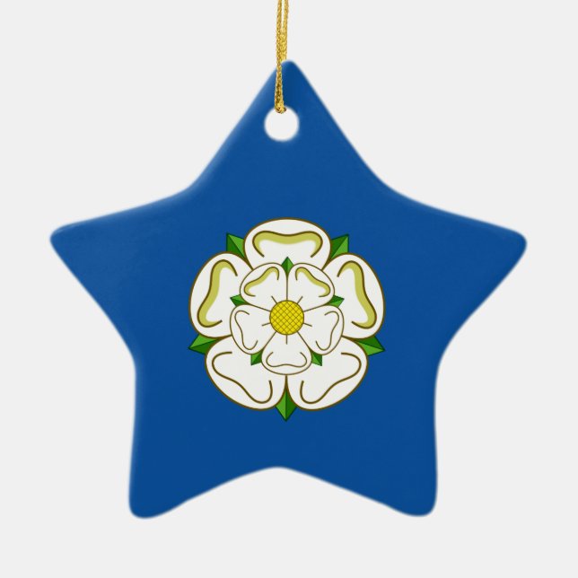 Ornamento De Cerâmica Bandeira de Yorkshire (Frente)