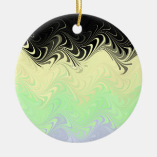 Ornamento De Cerâmica Bandeira do Abstrato Cassgender Pride Boho Wavy Ma