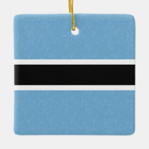 Ornamento De Cerâmica Bandeira Do Botsuana Com Água Limitada
