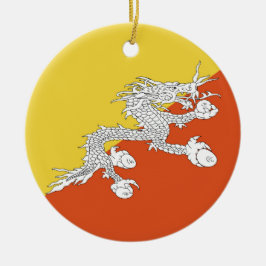 Ornamento De Cerâmica Bandeira do butano