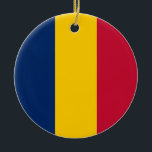 Ornamento De Cerâmica Bandeira do Chade<br><div class="desc">Bandeira do Chade</div>