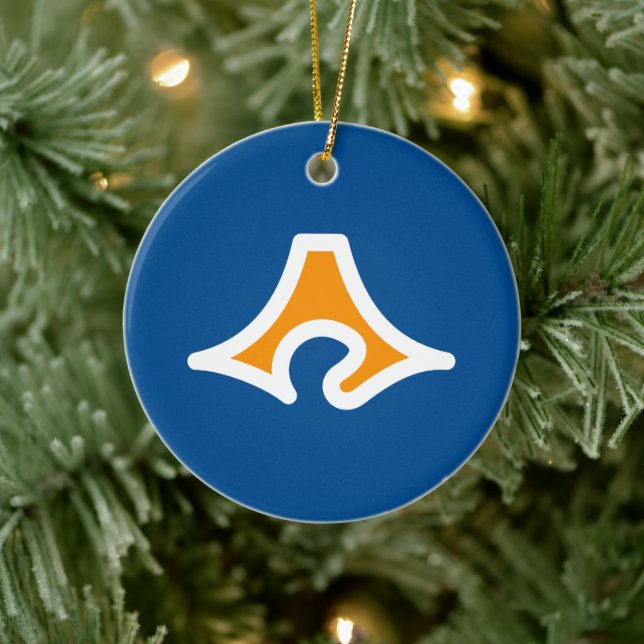 Ornamento De Cerâmica Bandeira do Distrito de Shizuoka, Japão (Árvore)