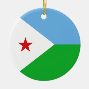 Ornamento De Cerâmica bandeira do Djibuti