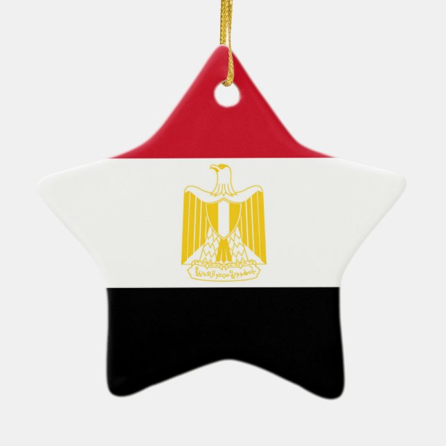 Ornamento De Cerâmica Bandeira do Egito (Verso)