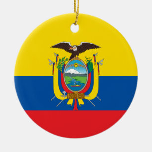 Ornamento De Cerâmica Bandeira do Equador