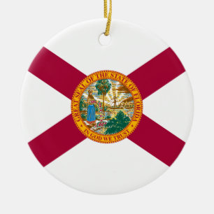 Ornamento De Cerâmica Bandeira do Estado da Flórida