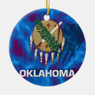 Ornamento De Cerâmica Bandeira do estado de Oklahoma