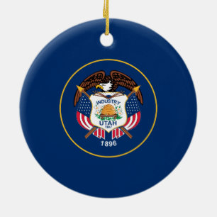 Ornamento De Cerâmica Bandeira do Estado de Utah