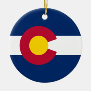 Ornamento De Cerâmica Bandeira do Estado do Colorado