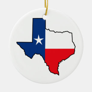 Ornamento De Cerâmica Bandeira do Estado do Texas