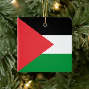 Ornamento De Cerâmica bandeira do Estado Palestino
