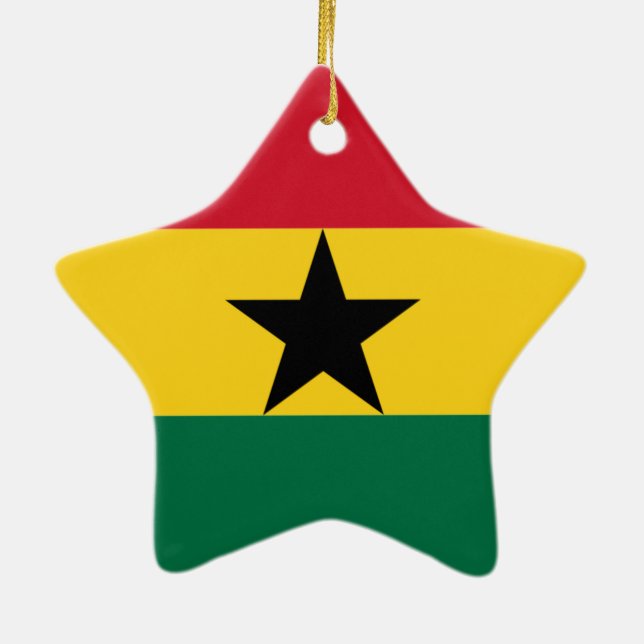 Ornamento De Cerâmica Bandeira do Gana (Verso)