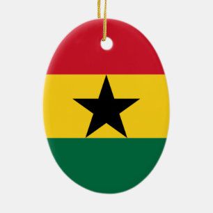 Ornamento De Cerâmica Bandeira do Gana