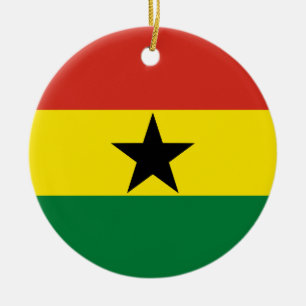 Ornamento De Cerâmica bandeira do Gana