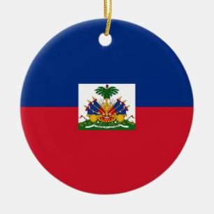 Ornamento De Cerâmica Bandeira do Haiti