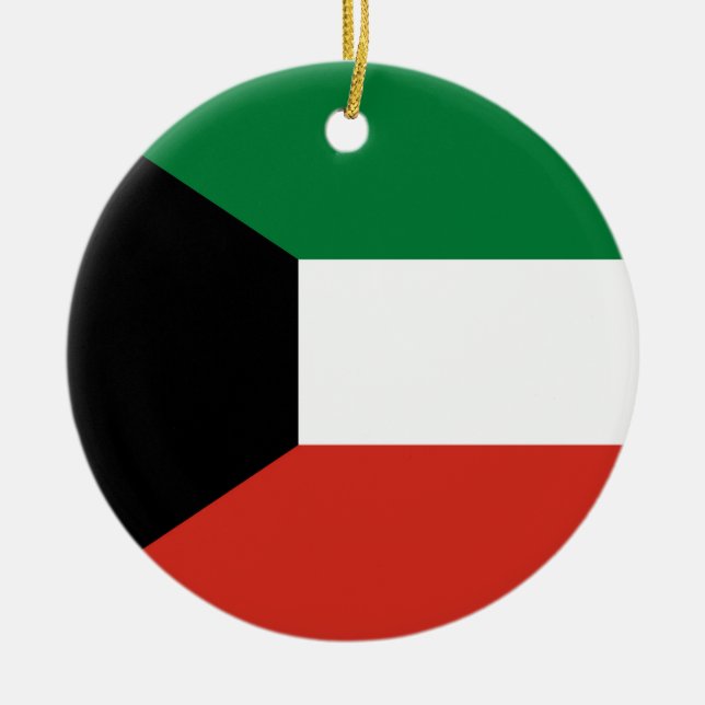 Ornamento De Cerâmica bandeira do Kuwait (Frente)