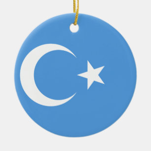 Ornamento De Cerâmica Bandeira do leste de Turkestan Uyghur