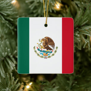 Ornamento De Cerâmica Bandeira do México