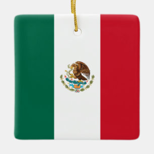 Ornamento De Cerâmica Bandeira do México (México)