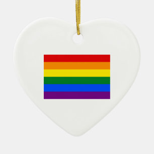 Ornamento De Cerâmica Bandeira do Orgulho Gay