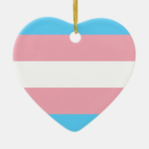 Ornamento De Cerâmica Bandeira do Orgulho Transgênero - LGBT Trans Rain