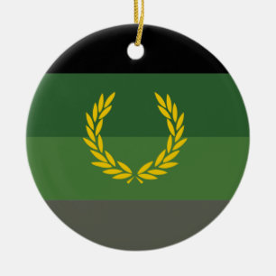 Ornamento De Cerâmica Bandeira do Orgulho Uniforme Militar