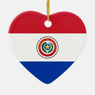 Ornamento De Cerâmica Bandeira do Paraguai