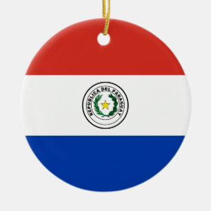 Ornamento De Cerâmica Bandeira do Paraguai