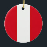 Ornamento De Cerâmica Bandeira do Peru<br><div class="desc">Bandeira do Peru</div>