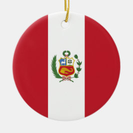 Ornamento De Cerâmica Bandeira do Peru