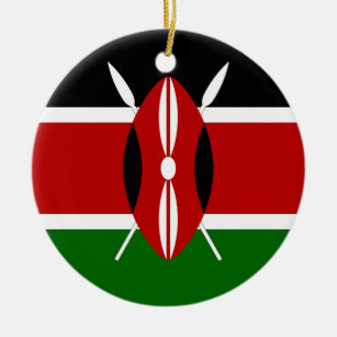 Ornamento De Cerâmica Bandeira do Quénia