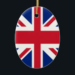 Ornamento De Cerâmica bandeira do Reino Unido<br><div class="desc">Bandeira do Reino Unido. O Reino Unido da Grã-Bretanha Excelente e da Irlanda Norte utiliza como sua bandeira nacional a bandeira real conhecida como bandeira da União ou bandeira da União (apesar da crença popular,  ambos os termos são tecnicamente corretos).</div>