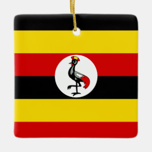 Ornamento De Cerâmica Bandeira do Uganda