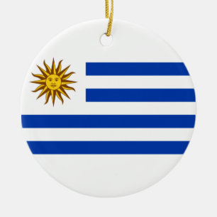 Ornamento De Cerâmica Bandeira do Uruguai