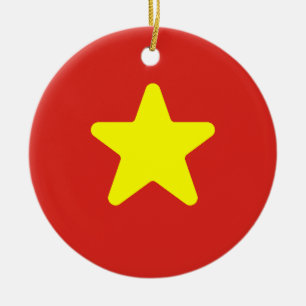 Ornamento De Cerâmica Bandeira do Vietname