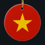 Ornamento De Cerâmica bandeira do Vietname<br><div class="desc">Um presente ideal para todos aqueles que são patrióticos do seu país!</div>