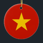 Ornamento De Cerâmica bandeira do Vietname<br><div class="desc">Um presente ideal para todos aqueles que são patrióticos do seu país!</div>