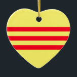 Ornamento De Cerâmica Bandeira do Vietname do Sul<br><div class="desc">Obrigados para passar!  Espero que goste da aparência desta bandeira!  Sinta-se à vontade para personalizar isso para atender às suas necessidades.  Tenha um dia maravilhoso!</div>