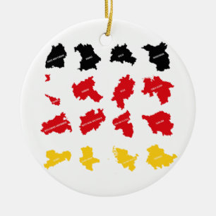 Ornamento De Cerâmica Bandeira dos Estados Alemães
