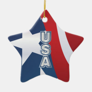 Ornamento De Cerâmica Bandeira dos Estados Unidos