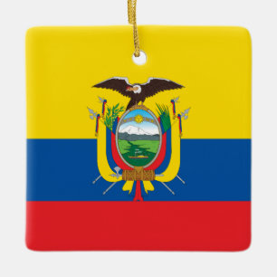 Ornamento De Cerâmica Bandeira Equador (Equador)