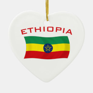 Ornamento De Cerâmica Bandeira etíope 2