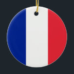 Ornamento De Cerâmica Bandeira França<br><div class="desc">Bandeira França</div>