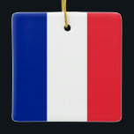 Ornamento De Cerâmica Bandeira França (Francês)<br><div class="desc">Produtos de Sinalizador Mundial Personalizáveis - Sinta-se livre para adicionar seu próprio texto.</div>